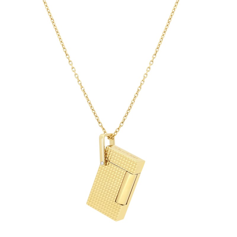 Accendino S.T. Dupont con collana testa di diamante