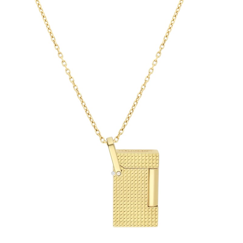 Accendino S.T. Dupont con collana testa di diamante