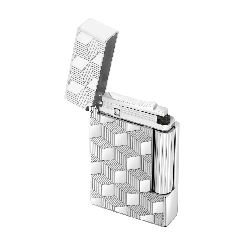 Accendino S.T. Dupont Initial Guillochè Argento