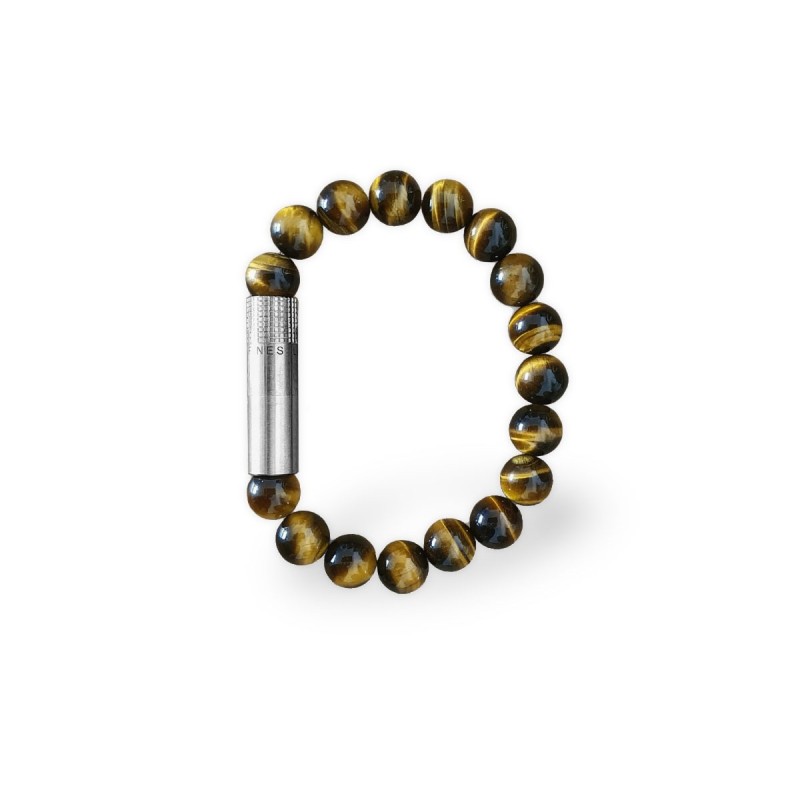 Forasigari a bracciale Les Fines Lames Stainless Steel Tiger Eye