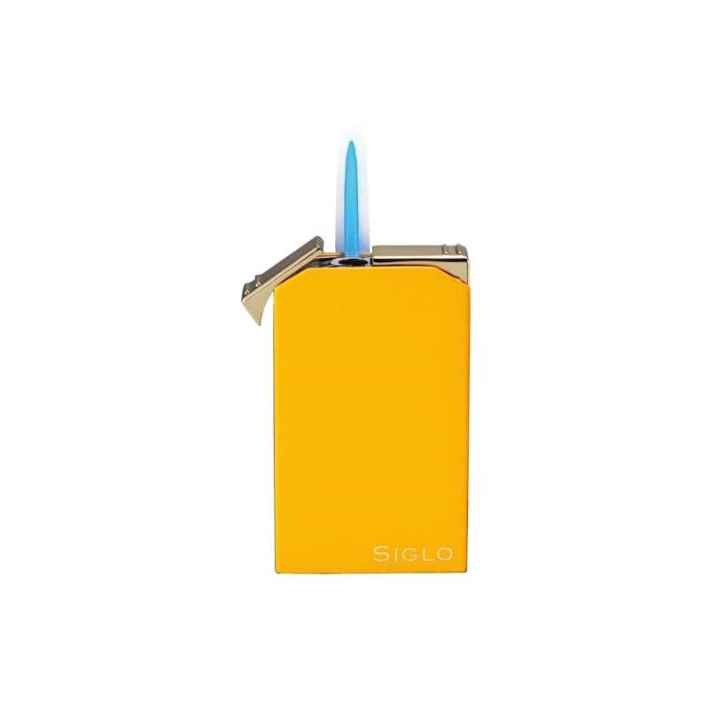 Accendino per sigaro a doppia fiamma Siglo Twin Checkers Yellow