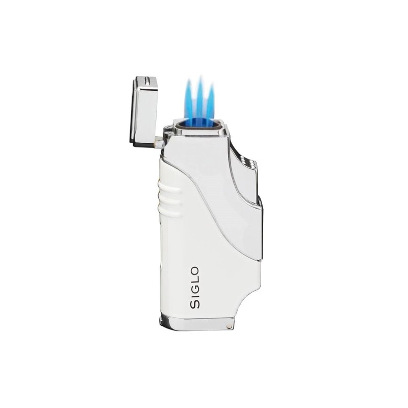 Accendino per sigaro a tripla fiamma Siglo White
