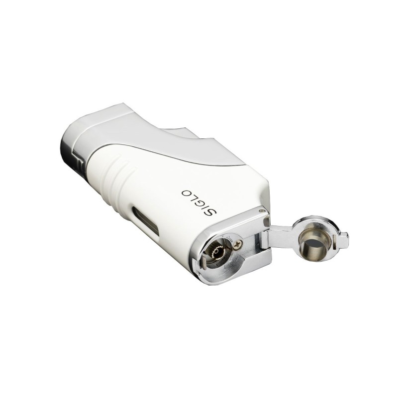 Accendino per sigaro a tripla fiamma Siglo White